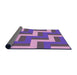 Thickness of Patterned Amethyst Purple Rug, pat2906pur