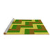 Sideview of Machine Washable Transitional Pistachio Green Rug, wshpat2906yw