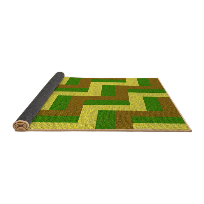 Thickness of Patterned Pistachio Green Rug, pat2906yw