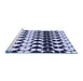 Sideview of Machine Washable Transitional Night Blue Rug, wshpat2907blu