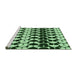 Sideview of Machine Washable Transitional Light Green Rug, wshpat2907grn