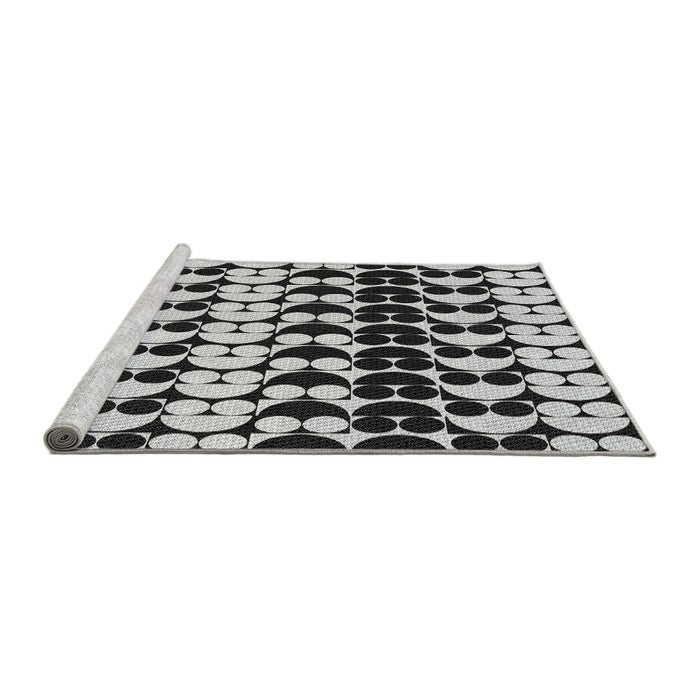 Sideview of Machine Washable Transitional Midnight Gray Rug, wshpat2907gry