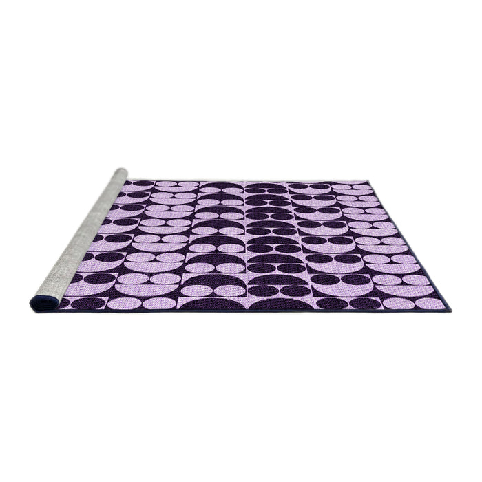 Sideview of Machine Washable Transitional Blossom Pink Rug, wshpat2907pur