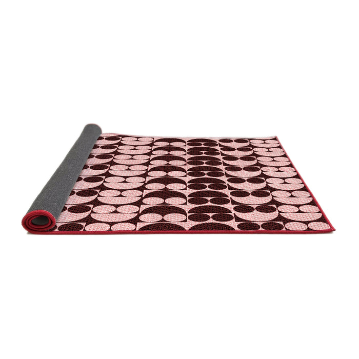 Thickness of Patterned Baby Pink Rug, pat2907rd
