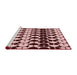 Sideview of Machine Washable Transitional Pink Rug, wshpat2907rd