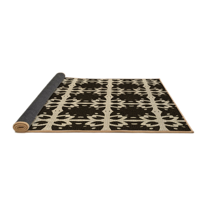Thickness of Patterned Light French Beige Brown Rug, pat2908brn