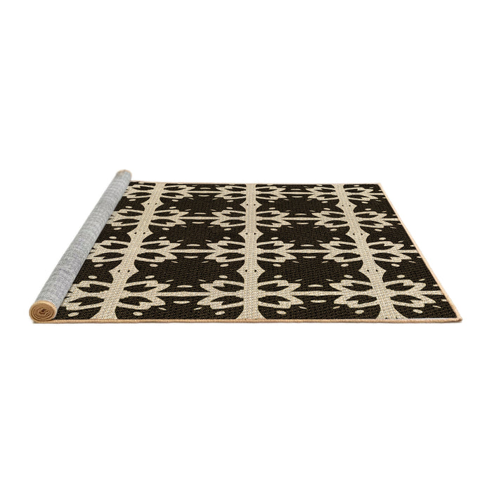 Sideview of Machine Washable Transitional Light French Beige Brown Rug, wshpat2908brn