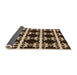 Thickness of Patterned Black Brown Rug, pat2908org