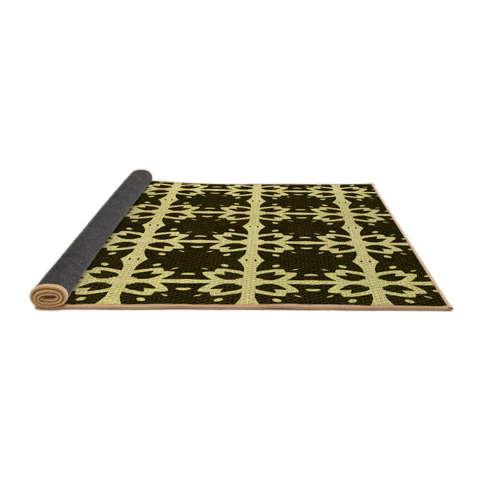 Thickness of Patterned Metallic Gold Rug, pat2908yw
