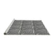 Sideview of Machine Washable Transitional Silver Gray Rug, wshpat2909gry