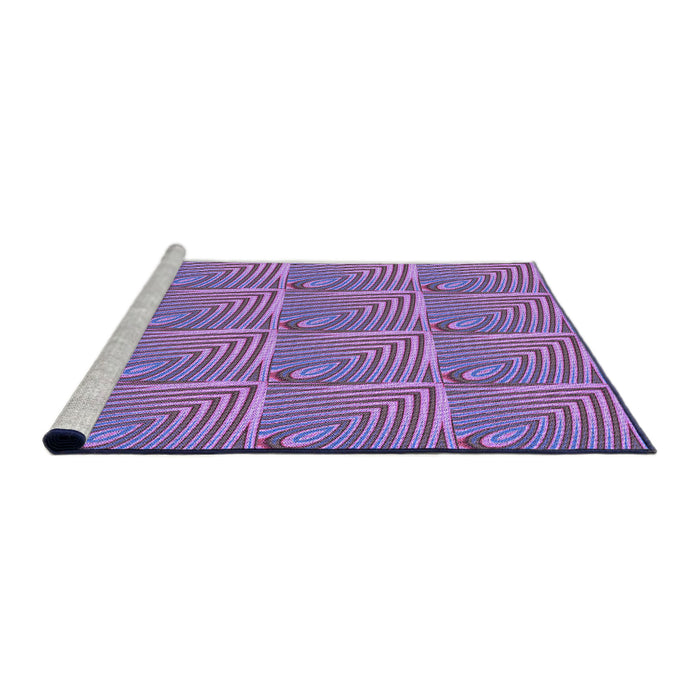 Sideview of Machine Washable Transitional Orchid Purple Rug, wshpat2909pur