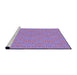 Sideview of Machine Washable Transitional Bright Lilac Purple Rug, wshpat2910pur