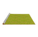 Sideview of Machine Washable Transitional Dark Yellow Green Rug, wshpat2910yw