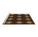 Sideview of Machine Washable Transitional Light Brown Rug, wshpat2911brn