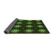 Thickness of Patterned Dark Lime Green Rug, pat2911grn