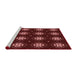 Sideview of Machine Washable Transitional Cherry Red Rug, wshpat2911rd