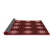 Thickness of Patterned Cherry Red Rug, pat2911rd