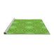 Sideview of Machine Washable Transitional Emerald Green Rug, wshpat2912grn