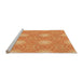 Sideview of Machine Washable Transitional Orange Rug, wshpat2912org