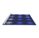 Sideview of Machine Washable Transitional Night Blue Rug, wshpat2913blu