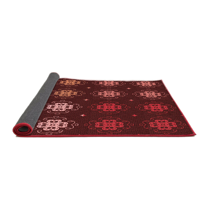 Thickness of Patterned Red Rug, pat2913rd