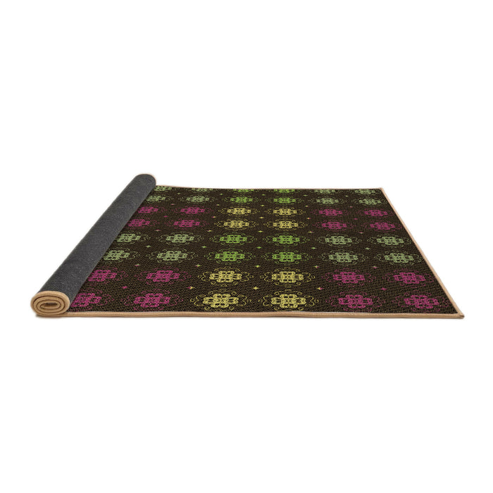 Thickness of Patterned Oak Brown Rug, pat2914brn