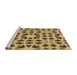 Sideview of Machine Washable Transitional Saddle Brown Rug, wshpat2915brn