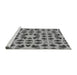 Sideview of Machine Washable Transitional Silver Gray Rug, wshpat2915gry