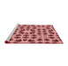 Sideview of Machine Washable Transitional Pastel Pink Rug, wshpat2915rd