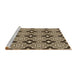 Sideview of Machine Washable Transitional Brown Sugar Brown Rug, wshpat2916brn