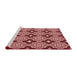 Sideview of Machine Washable Transitional Tomato Red Rug, wshpat2916rd