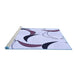 Sideview of Machine Washable Transitional Lavender Blue Rug, wshpat2918blu