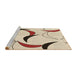 Sideview of Machine Washable Transitional Wheat Beige Rug, wshpat2918brn