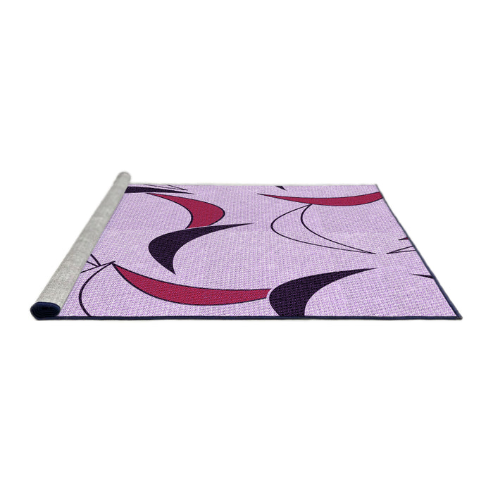 Sideview of Machine Washable Transitional Orchid Purple Rug, wshpat2918pur