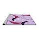 Sideview of Machine Washable Transitional Orchid Purple Rug, wshpat2918pur