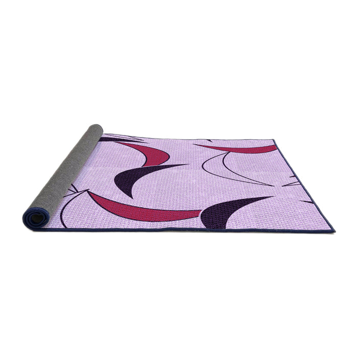Thickness of Patterned Orchid Purple Rug, pat2918pur