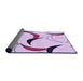 Thickness of Patterned Orchid Purple Rug, pat2918pur