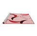 Sideview of Machine Washable Transitional Red Rug, wshpat2918rd