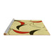 Sideview of Machine Washable Transitional Sun Yellow Rug, wshpat2918yw