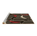 Sideview of Machine Washable Transitional Black Brown Rug, wshpat2919brn