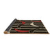 Thickness of Patterned Black Brown Rug, pat2919brn