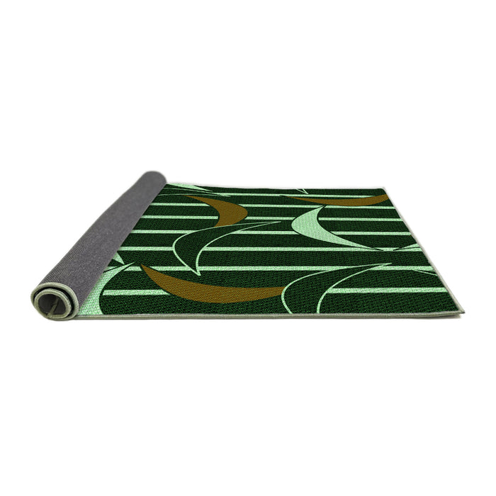 Thickness of Patterned Green Rug, pat2919grn