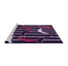 Sideview of Machine Washable Transitional Lavender Purple Rug, wshpat2919pur