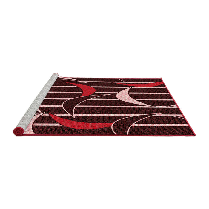 Sideview of Machine Washable Transitional Indian Red Rug, wshpat2919rd