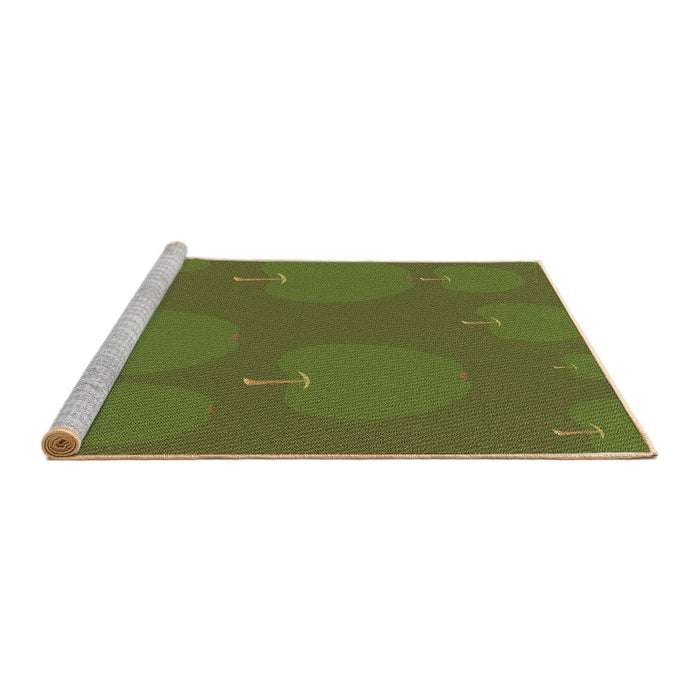 Sideview of Machine Washable Transitional Antique Bronze Green Rug, wshpat2920brn