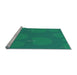 Sideview of Machine Washable Transitional Medium Spring Green Rug, wshpat2920lblu