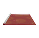 Sideview of Machine Washable Transitional Red Rug, wshpat2920rd