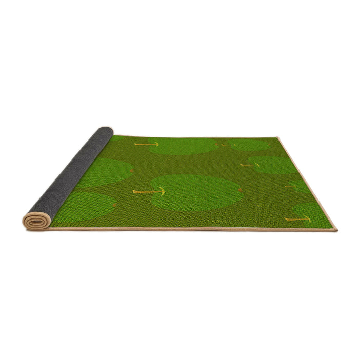 Thickness of Patterned Seaweed Green Rug, pat2920yw