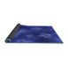 Thickness of Patterned Blue Rug, pat2921blu