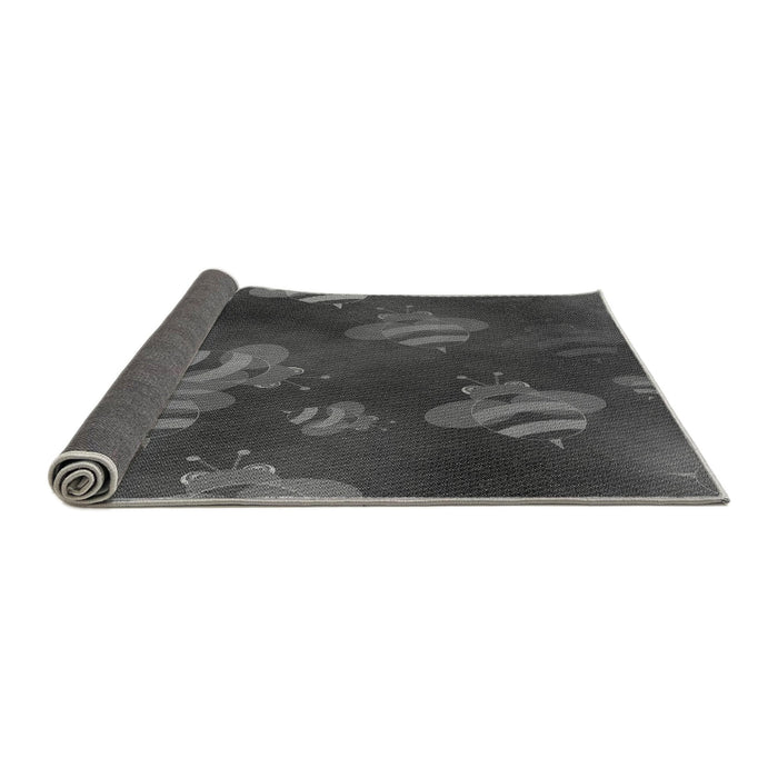 Thickness of Patterned Smokey Gray Rug, pat2921gry